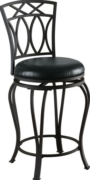 Coaster® Adamsville Black Upholstered Swivel Counter Height Stool