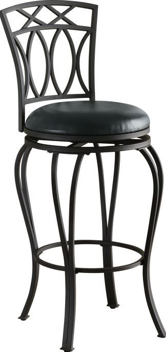 Coaster® Adamsville Black Upholstered Swivel Bar Stool