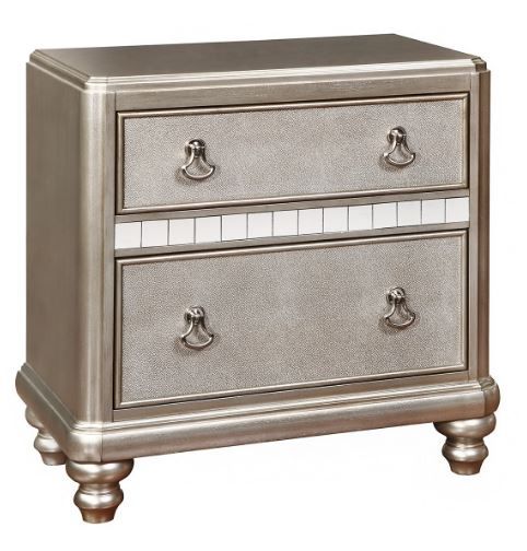 Coaster® Bling Game Metallic Platinum Nightstand