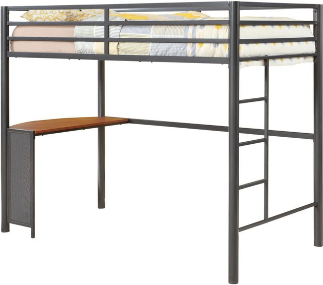 Coaster® Fisher Gunmetal Twin Workstation Loft Bed