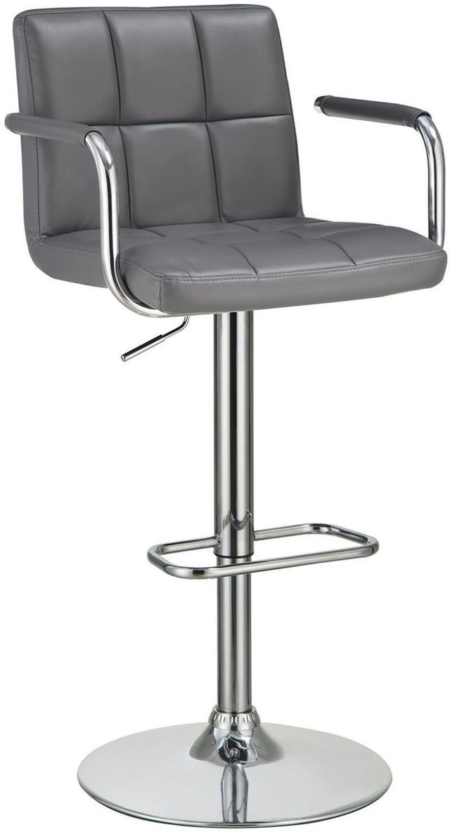 Coaster® Palomar Grey/Chrome Adjustable Bar Stool