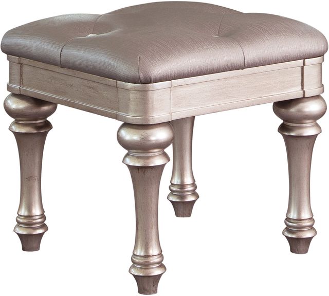 Coaster® Bling Game Metallic Platinum Vanity Stool