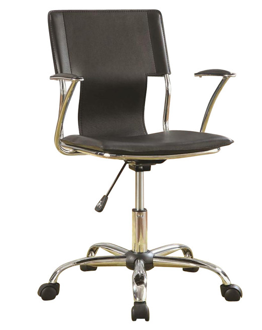 Coaster® Himari Black/Chrome Adjustable Height Office Chair