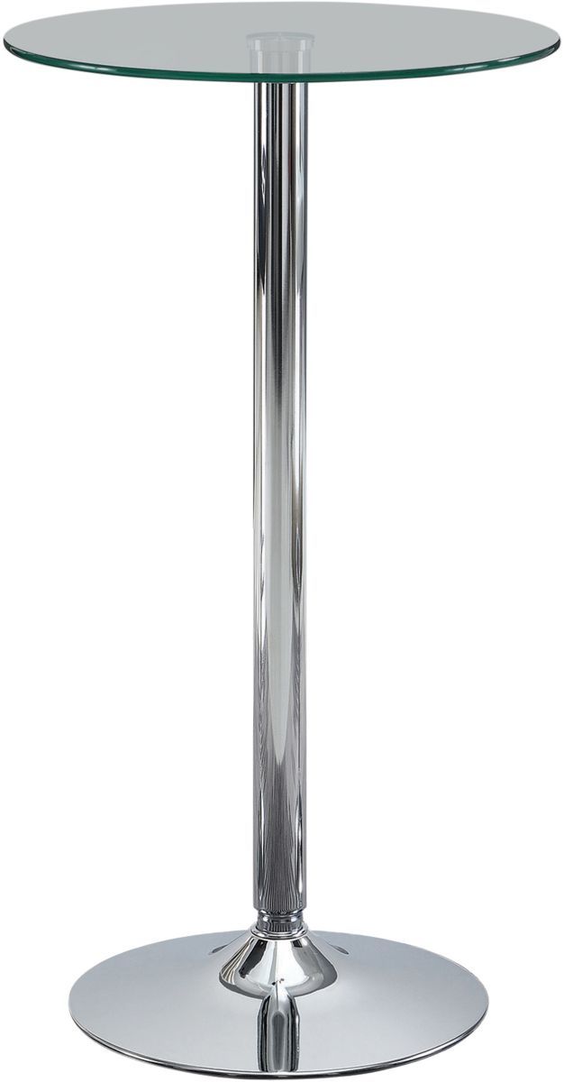 Coaster® Chrome Glass Top Round Bar Table