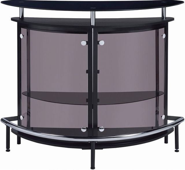 Coaster® CoasterEssence Black/Chrome 2-Tier Bar Unit