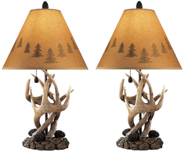 Signature Design by Ashley® Derek Set of 2 Brown Poly Table Lamps