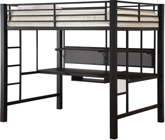 Coaster® Avalon Black Metal Full Youth Loft Bed
