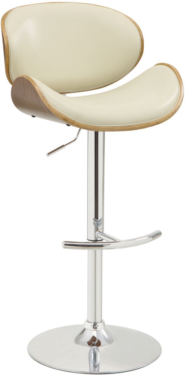 Coaster® Harris Ecru/Chrome Adjustable Stool